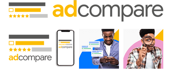 adcompare logo design and social media adverts