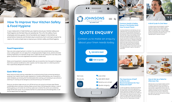 Blog writing for Johnsons Stalbridge Linen Services